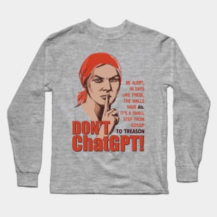 Don't ChatGPT Funny Vintage Poster Long Sleeve T-Shirt